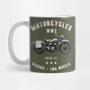 Indian 741 Retro Vintage Motorcycle WW2 Mug